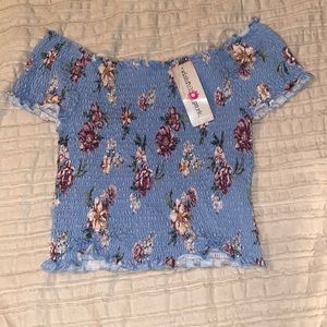 Wishful park smock floral shirt. New with tags. Size large.
